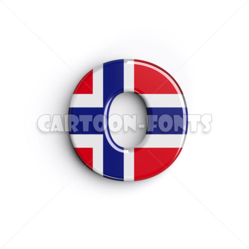 Norway character O - Lower-case 3d font - Cartoon fonts