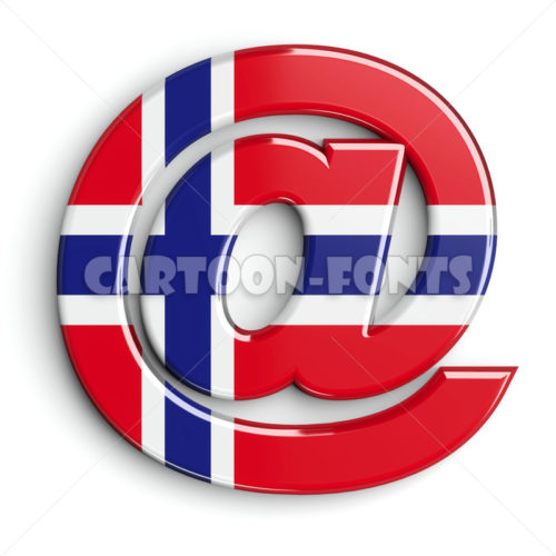 Patriotic Norway email sign - 3d sign - Cartoon fonts