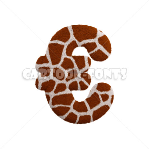 Giraffe euro Money - 3d Money symbol - Cartoon fonts