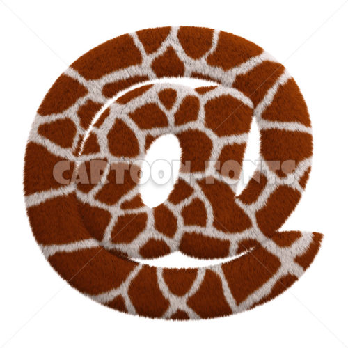 Giraffe fur email sign - 3d sign - Cartoon fonts