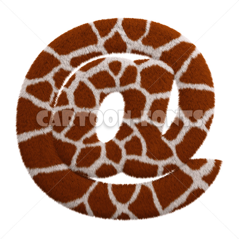 Giraffe fur email sign - 3d sign - Cartoon fonts