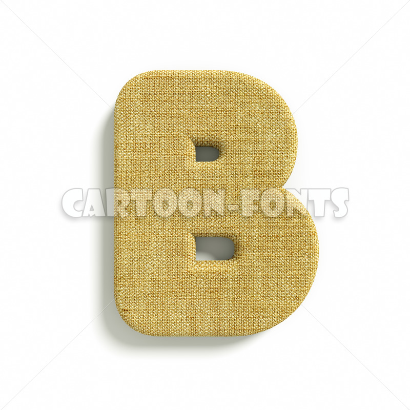 fabric character B - Uppercase 3d letter - Cartoon fonts