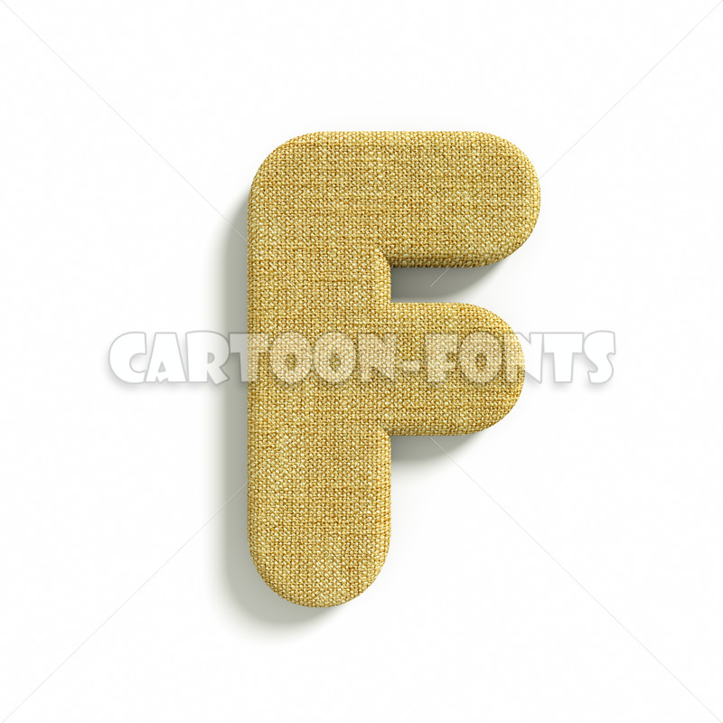 jute character F - Large 3d letter - Cartoon fonts jute character F - Large 3d letter - Cartoon fonts