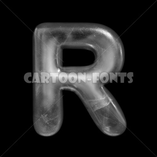 frozen character R - Upper-case 3d letter - Cartoon fonts