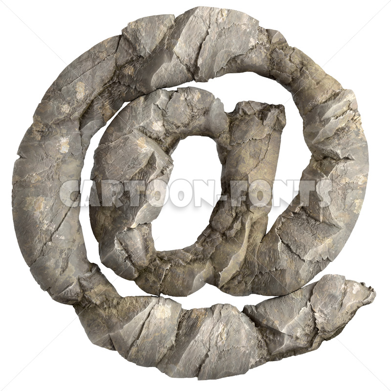rock email sign - 3d sign - Cartoon fonts