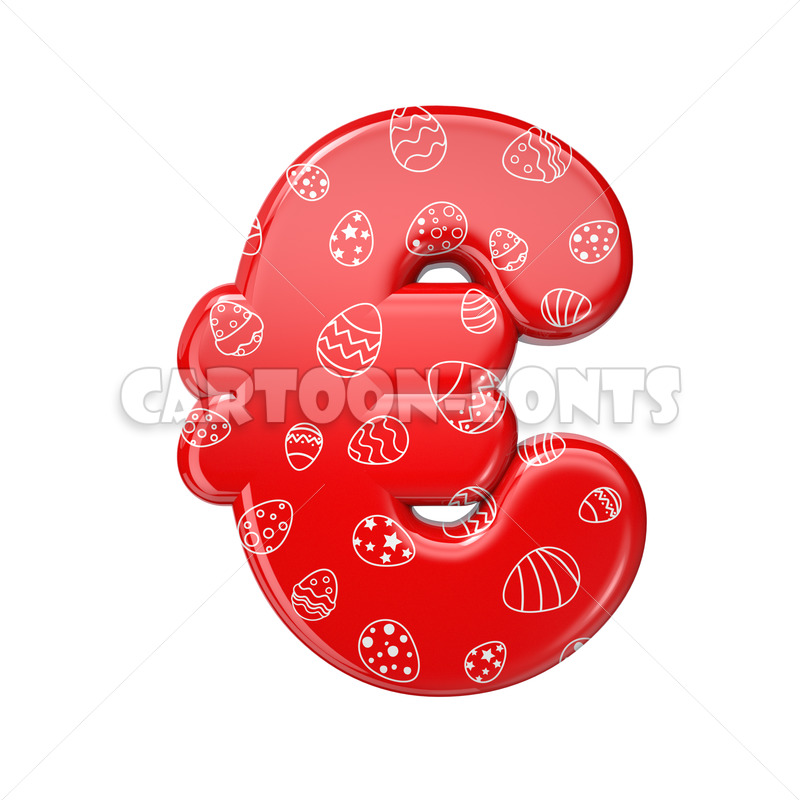 Easter egg euro Money - 3d Money symbol - Cartoon fonts