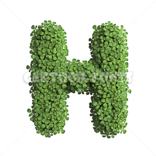 spring font H - Capital 3d letter - Cartoon fonts - High quality 3d letters and signs illustrations