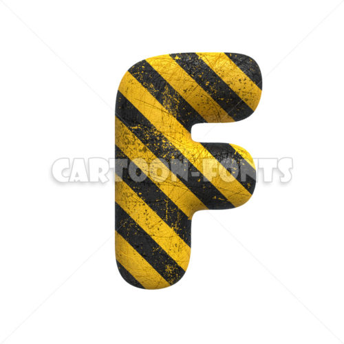 crime character F - Large 3d letter - Cartoon fonts - High quality 3d letters and signs illustrations