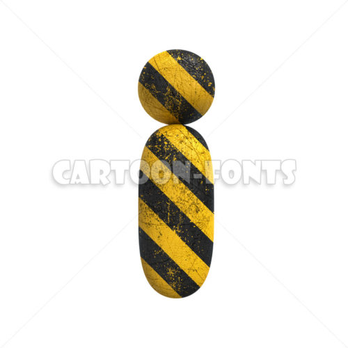 caution font I - Lower-case 3d letter - Cartoon fonts - High quality 3d letters and signs illustrations