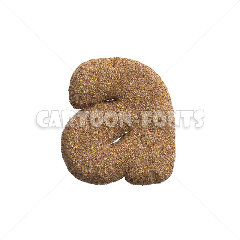 beach character A - Lower-case 3d font - Cartoon fonts - High quality 3d letters and signs illustrations