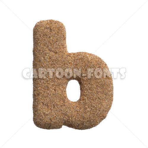sandy font B - lowercase 3d character - Cartoon fonts - High quality 3d letters and signs illustrations