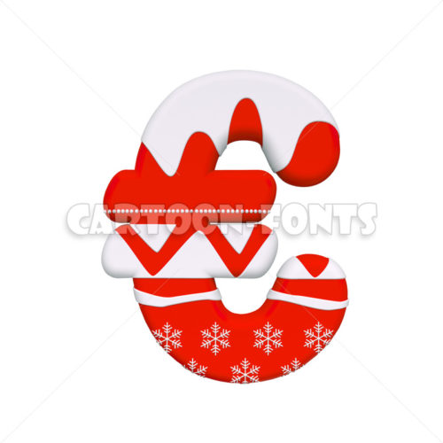 Christmas euro Money - 3d Money symbol - Cartoon fonts - High quality 3d letters and signs illustrations