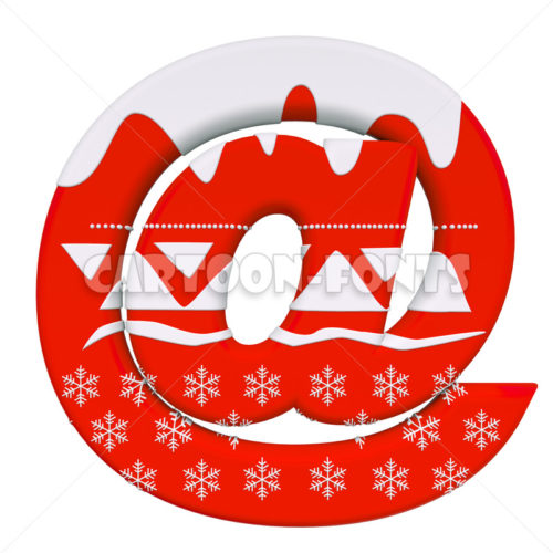 Winter email sign - 3d sign - Cartoon fonts - High quality 3d letters and signs illustrations