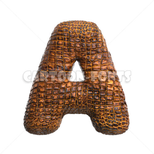 reptile font A - Large 3d letter - Cartoon fonts - High quality 3d letters and signs illustrations