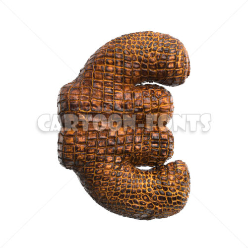 crocodile euro Money - 3d Money symbol - Cartoon fonts - High quality 3d letters and signs illustrations