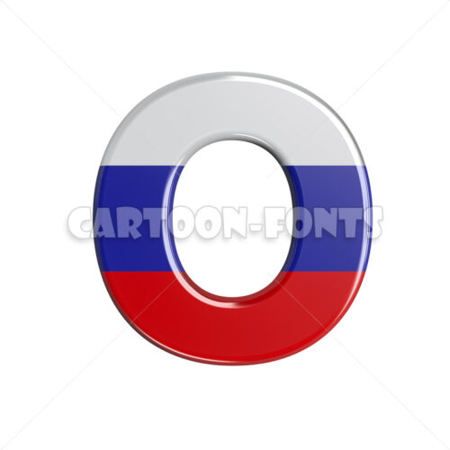 russian character O - Upper-case 3d letter - Cartoon fonts - High quality 3d letters and signs illustrations