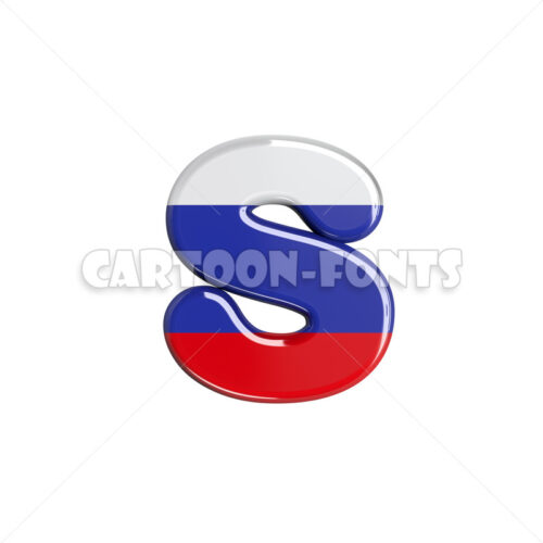 Russia character S - Small 3d letter - Cartoon fonts - High quality 3d letters and signs illustrations
