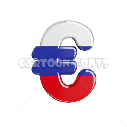 Russia euro Money - 3d Money symbol - Cartoon fonts - High quality 3d letters and signs illustrations