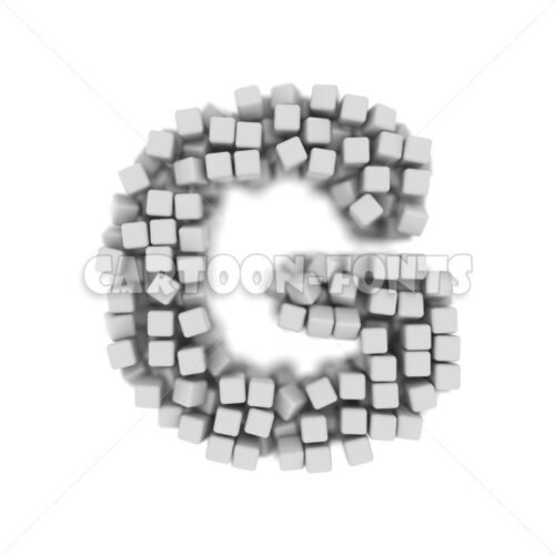voxel letter G - Uppercase 3d character - Cartoon fonts - High quality 3d letters and signs illustrations