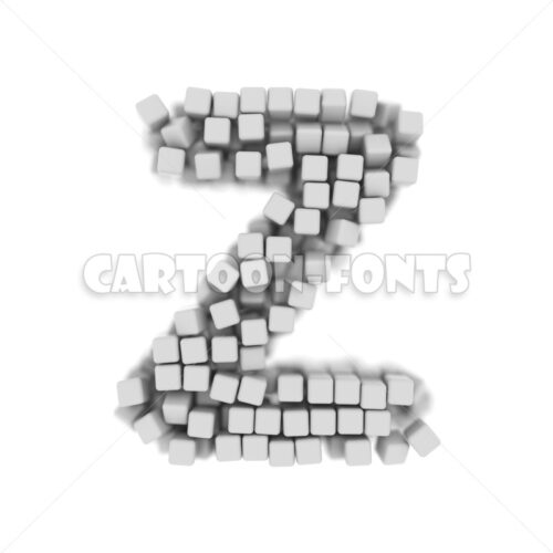 box character Z - large 3d letter - Cartoon fonts - High quality 3d letters and signs illustrations