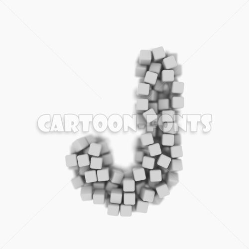 Block letter J – capital 3d font - Cartoon fonts - High quality 3d letters and signs illustrations