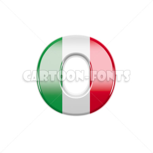 Italian character O - Lower-case 3d font - Cartoon fonts - High quality 3d letters and signs illustrations