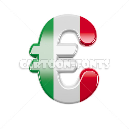 Italian euro Money - 3d Money symbol - Cartoon fonts - High quality 3d letters and signs illustrations