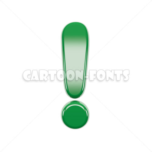 Flag of Italy exclamation point - 3d sign - Cartoon fonts - High quality 3d letters and signs illustrations