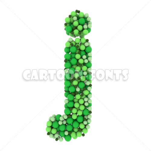glossy spheres letter J - small 3d character - Cartoon fonts - High quality 3d letters and signs illustrations