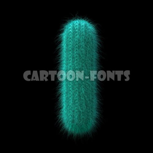 wool character I - large 3d font - Cartoon fonts - High quality 3d letters and signs illustrations
