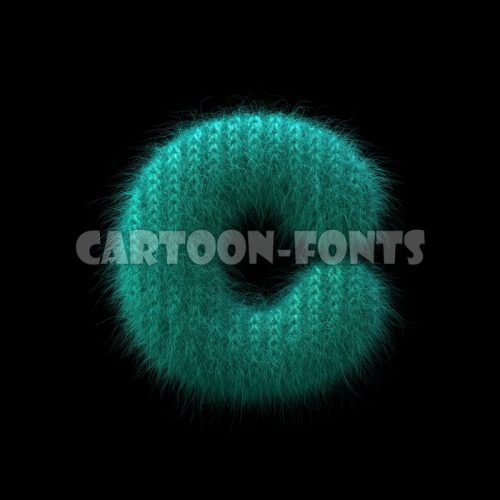 knit letter C - Lower-case 3d font - Cartoon fonts - High quality 3d letters and signs illustrations