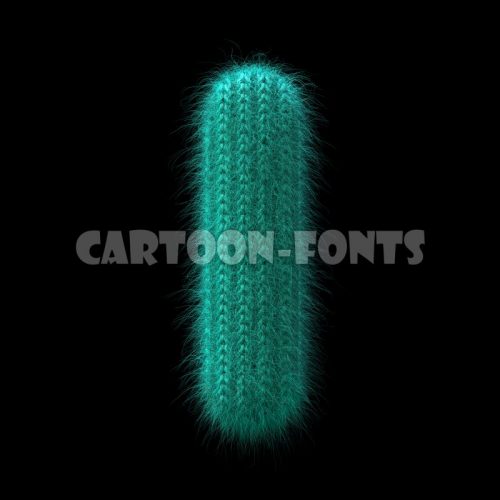 knitted font L - Lower-case 3d letter - Cartoon fonts - High quality 3d letters and signs illustrations