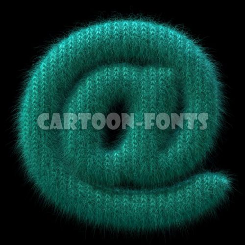 knit email sign - 3d sign - Cartoon fonts - High quality 3d letters and signs illustrations