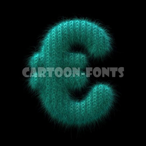 wool euro Money - 3d Money symbol - Cartoon fonts - High quality 3d letters and signs illustrations