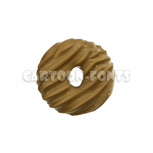 wet sand character O - Lower-case 3d font - Cartoon fonts - High quality 3d letters and signs illustrations