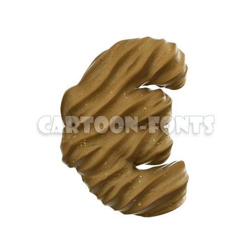 wet sand euro Money - 3d Money symbol - Cartoon fonts - High quality 3d letters and signs illustrations