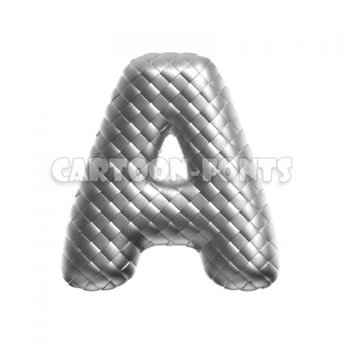 steel font A - Large 3d letter - Cartoon fonts - High quality 3d letters and signs illustrations