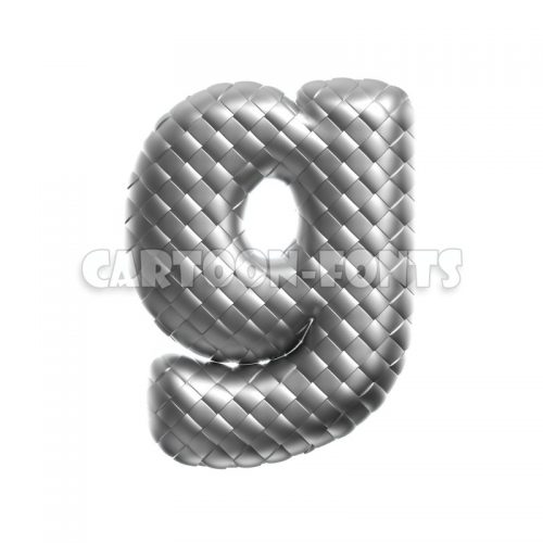 steel letter G - Minuscule 3d font - Cartoon fonts - High quality 3d letters and signs illustrations