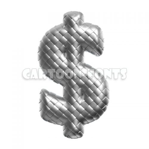 stainless dollar money - 3d Currency symbol - Cartoon fonts - High quality 3d letters and signs illustrations