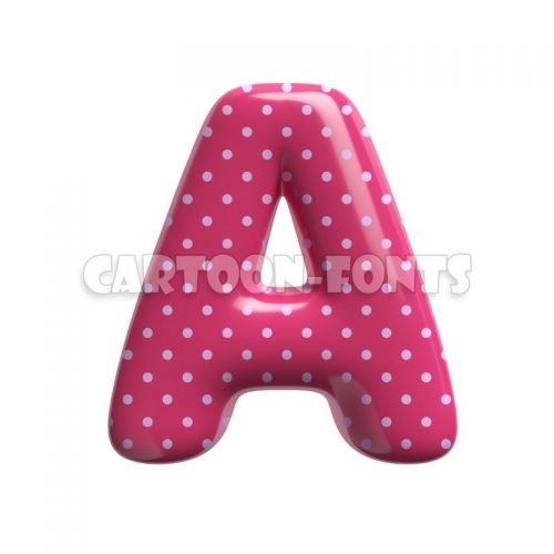 pink retro font A - Large 3d letter - Cartoon fonts - High quality 3d letters and signs illustrations