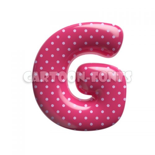 pink retro letter G - Uppercase 3d character - Cartoon fonts - High quality 3d letters and signs illustrations
