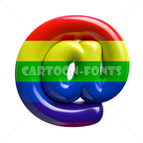 multi-colored email sign - 3d sign - Cartoon fonts - High quality 3d letters and signs illustrations