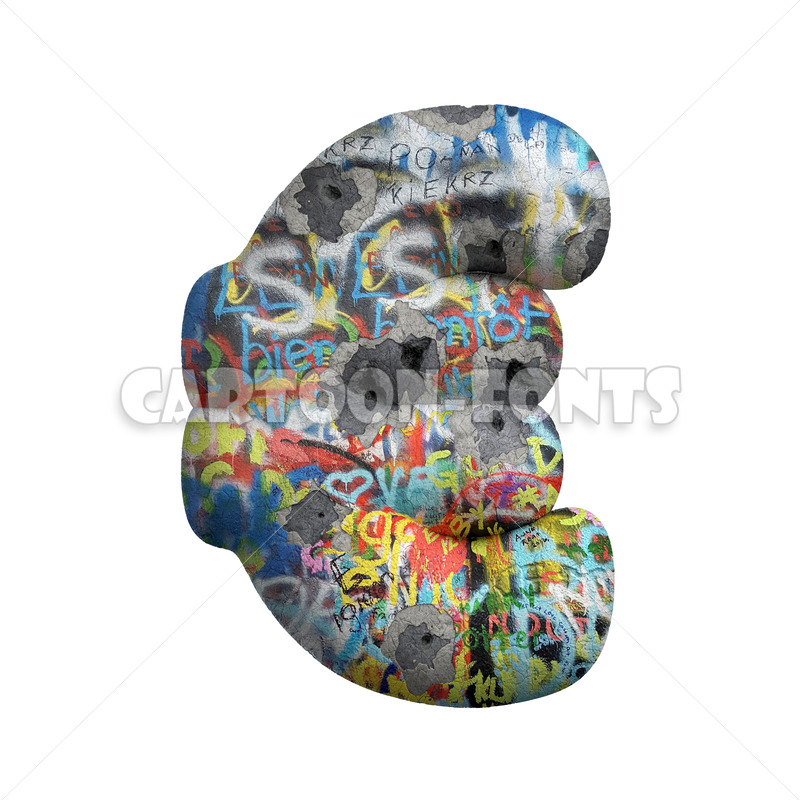 Graffiti euro Money - 3d Money symbol - Cartoon fonts - High quality 3d letters and signs illustrations